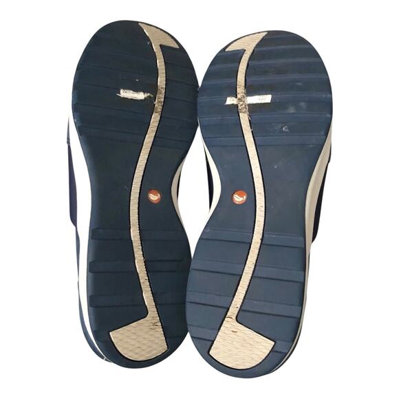 CLARKS Unstructured Womens Size 9 M Blue Un Adorn Leather Slip On Loafers Shoes - Picture 7 of 8